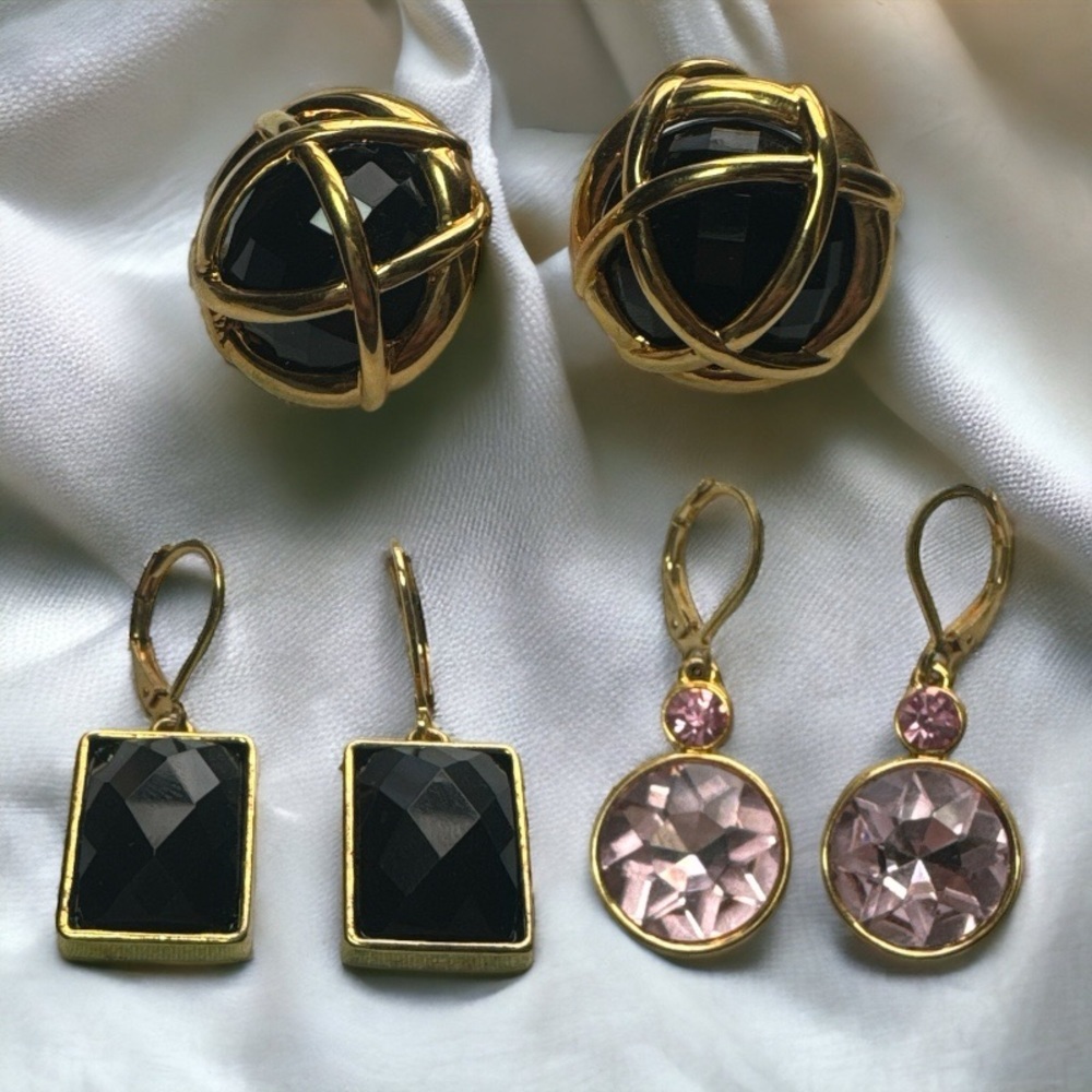 Vintage Joan Rivers Rhinestone Earrings